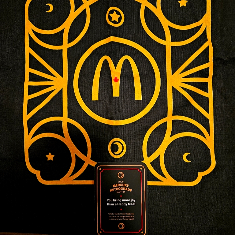 LIMITED EDITION MCDONALD'S Mercury Retrograde Promo Tote & Tarot Card